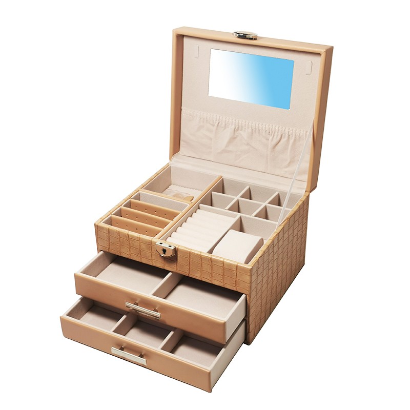 Cutie de ceasuri si bijuterii piele ecologica Camel Crem WZ5142
