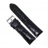 Curea ceas din Piele de Vitel - Culoare Neagra, textura Lucioasa - 22mm - WZ3724