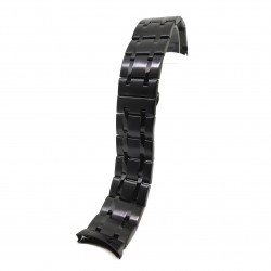 Bratara de ceas Neagra din Otel Inoxidabil - Capete Curbate - 24mm - WZ3784