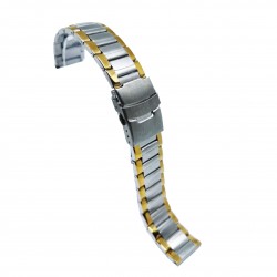 Bratara ceas metalica - Bicolora (Argintii + Auriu) - 18mm, 20mm, 22mm - WZ4301