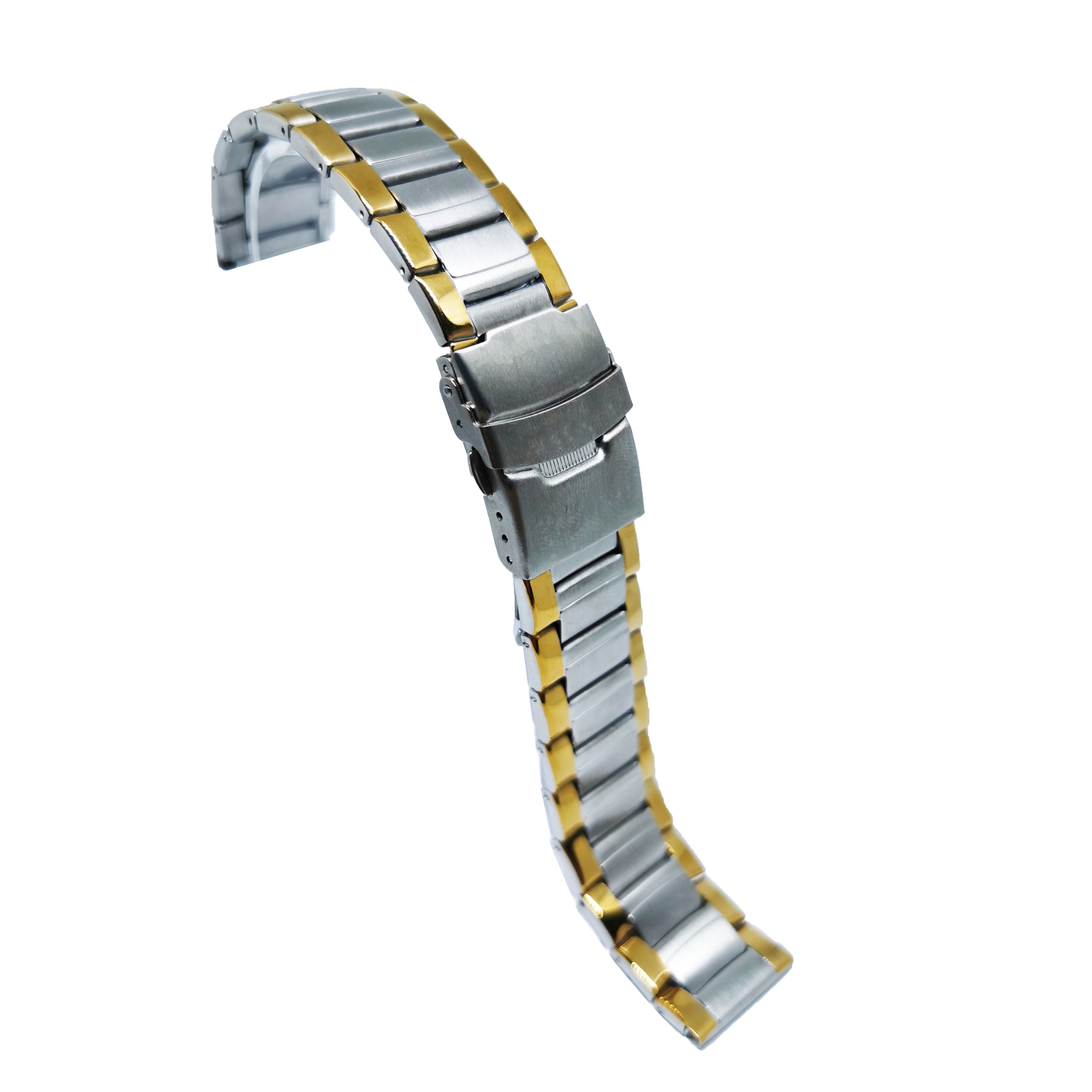 considerate Picasso crane Bratara ceas metalica - Bicolora (Argintii + Auriu) - 18mm, 20mm, 22mm -  WZ4301