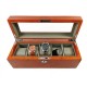 Cutie din lemn pentru 5 ceasuri - Culoare Orange - CH33