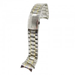 Bratara de ceas bicolora cu capete curbate 20mm, 22mm WZ2880