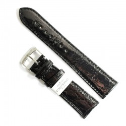 Curea de ceas Morellato Amadeus Black din piele de crocodil - 18mm, 20mm, 22mm