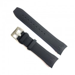 Curea de ceas TISSOT Neagra din Silicon cu capete curbate - 23mm