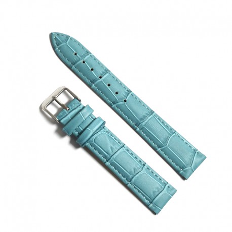 CUrea de ceas Albastru Deschis cu imprimeu Crocodil - 16mm, 18mm - GR1306
