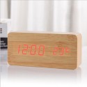 Ceas De Masa LED cu Alarma si Termometru Bamboo WZ2238