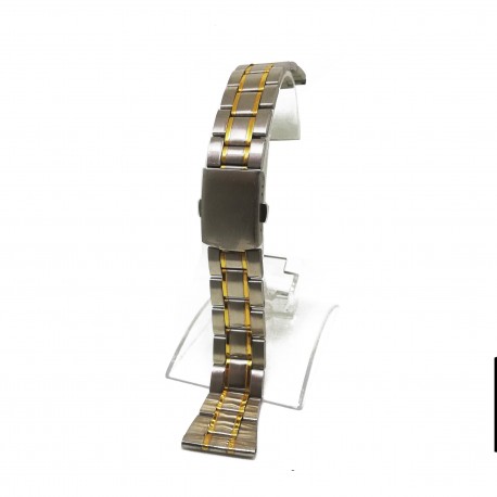 Bratara de ceas Bicolora (auriu & argintiu) - 18mm, 20mm, 22mm, 24mm - B2933